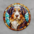 Bernese Mountain Dog Circular Glass Suncatcher Worktop Saver